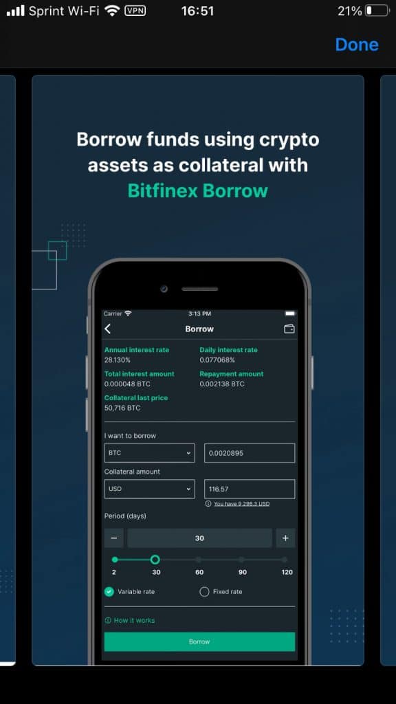 bitfinex mobil